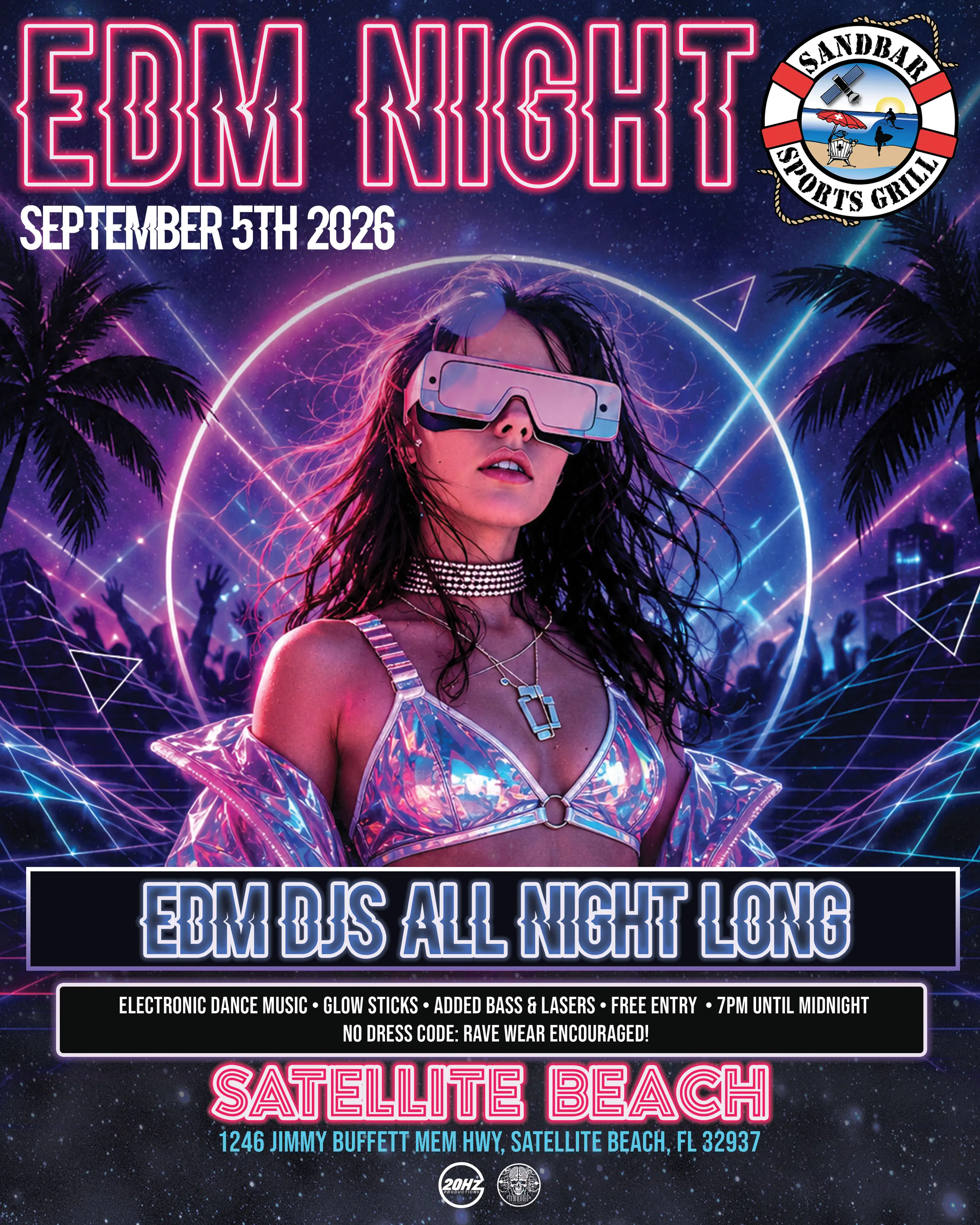 Rave night at Sandbar Satellite Beach